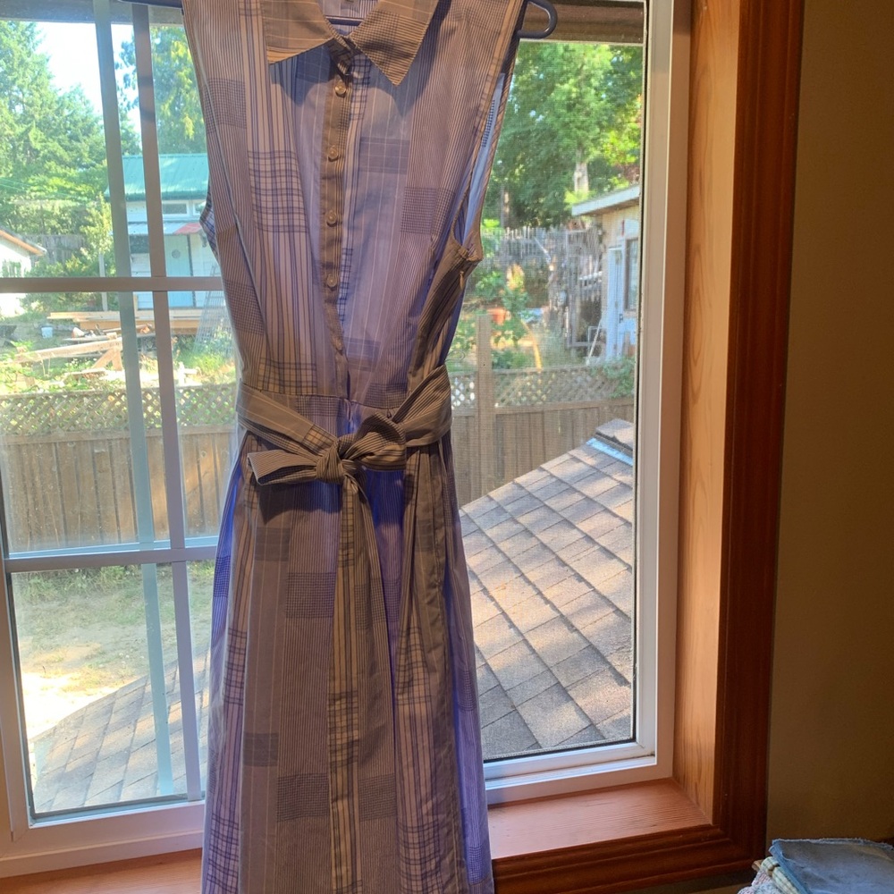Blue Plaid Sleeveless Dress Tommy Hilfiger size 12